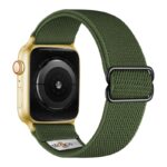 ny100.11.yg Back Army Green StrapsCo Nylon Stretch Watch Band Strap For Apple Watch 38mm 40mm 41mm 42mm 44mm 45mm 49mm