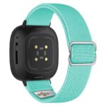 ny100.11b.mb Back Mint Green StrapsCo Nylon Stretch Watch Band Strap For Fitbit Versa 3 Versa 4 Sense 2