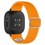 ny100.12.mb Back Orange StrapsCo Nylon Stretch Watch Band Strap For Fitbit Versa 3 Versa 4 Sense 2