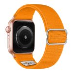 ny100.12.rg Back Orange StrapsCo Nylon Stretch Watch Band Strap For Apple Watch 38mm 40mm 41mm 42mm 44mm 45mm 49mm