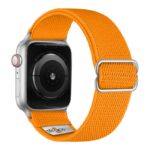 ny100.12.ss Back Orange StrapsCo Nylon Stretch Watch Band Strap For Apple Watch 38mm 40mm 41mm 42mm 44mm 45mm 49mm