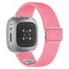 ny100.13.ss Back Pink StrapsCo Nylon Stretch Watch Band Strap For Fitbit Versa 3 Versa 4 Sense 2