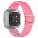 ny100.13.ss Back Pink StrapsCo Nylon Stretch Watch Band Strap For Fitbit Versa 3 Versa 4 Sense 2