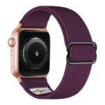 ny100.18.rg Back Purple StrapsCo Nylon Stretch Watch Band Strap For Apple Watch 38mm 40mm 41mm 42mm 44mm 45mm 49mm