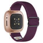 ny100.18.rg Back Purple StrapsCo Nylon Stretch Watch Band Strap For Fitbit Versa 3 Versa 4 Sense 2