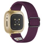 ny100.18.yg Back Purple StrapsCo Nylon Stretch Watch Band Strap For Fitbit Versa 3 Versa 4 Sense 2