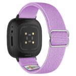 ny100.18b.mb Back Lavender StrapsCo Nylon Stretch Watch Band Strap For Fitbit Versa 3 Versa 4 Sense 2