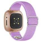 ny100.18b.rg Back Lavender StrapsCo Nylon Stretch Watch Band Strap For Fitbit Versa 3 Versa 4 Sense 2