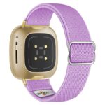 ny100.18b.yg Back Lavender StrapsCo Nylon Stretch Watch Band Strap For Fitbit Versa 3 Versa 4 Sense 2