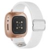 ny100.22.rg Back White StrapsCo Nylon Stretch Watch Band Strap For Fitbit Versa 3 Versa 4 Sense 2
