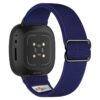 ny100.5.mb Back Blue StrapsCo Nylon Stretch Watch Band Strap For Fitbit Versa 3 Versa 4 Sense 2