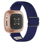 ny100.5.rg Back Blue StrapsCo Nylon Stretch Watch Band Strap For Fitbit Versa 3 Versa 4 Sense 2