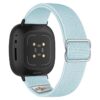 ny100.5b.mb Back Light Blue StrapsCo Nylon Stretch Watch Band Strap For Fitbit Versa 3 Versa 4 Sense 2
