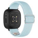 ny100.5b.mb Back Light Blue StrapsCo Nylon Stretch Watch Band Strap For Fitbit Versa 3 Versa 4 Sense 2