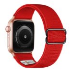 ny100.6.rg Back Red StrapsCo Nylon Stretch Watch Band Strap For Apple Watch 38mm 40mm 41mm 42mm 44mm 45mm 49mm