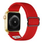 ny100.6.yg Back Red StrapsCo Nylon Stretch Watch Band Strap For Apple Watch 38mm 40mm 41mm 42mm 44mm 45mm 49mm