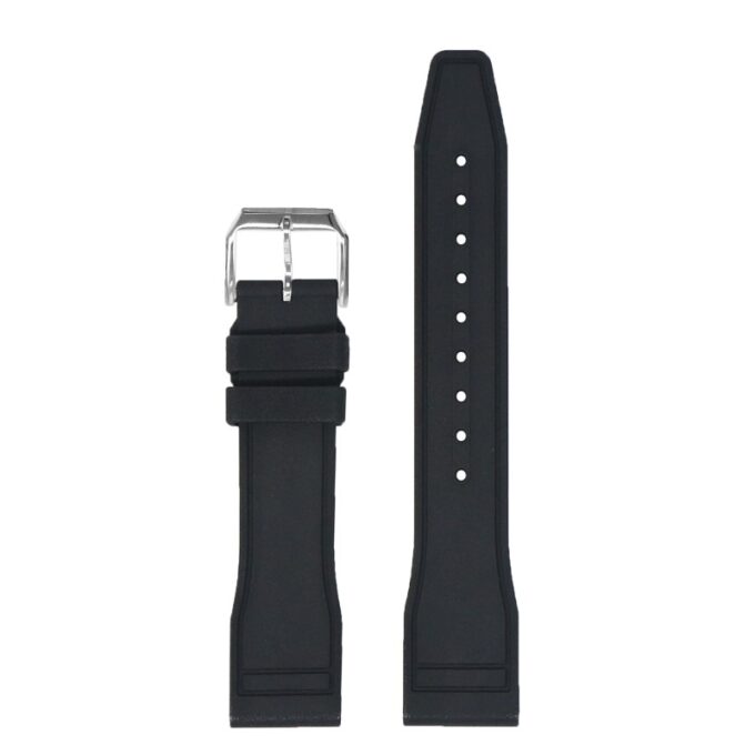 fk18.1.ps Up Black DASSARI Aviator FKM Rubber Pilot Watch Band Strap 20mm 21mm 22mm