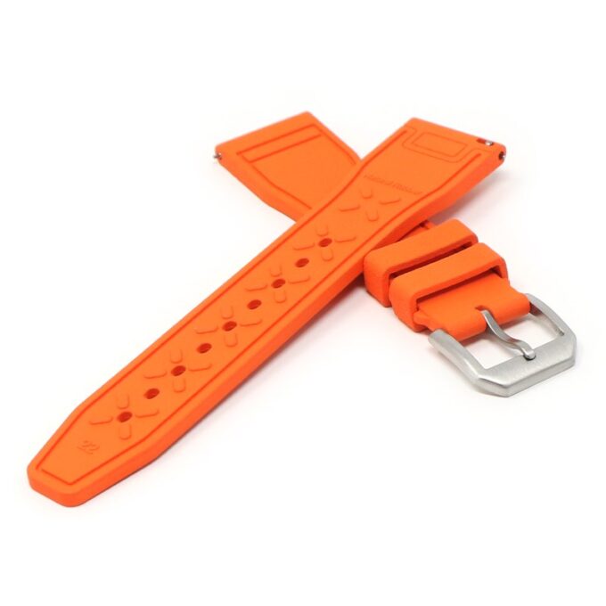 fk18.12 Cross Orange DASSARI Aviator FKM Rubber Pilot Watch Band Strap 20mm 21mm 22mm