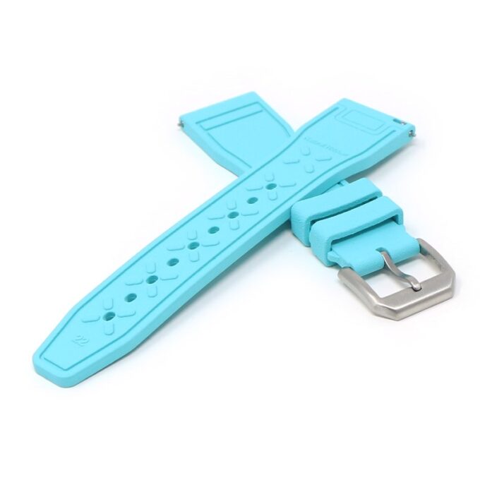 fk18.5b Cross Baby Blue DASSARI Aviator FKM Rubber Pilot Watch Band Strap 20mm 21mm 22mm