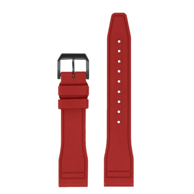 fk18.6.mb Up Red DASSARI Aviator FKM Rubber Pilot Watch Band Strap 20mm 21mm 22mm