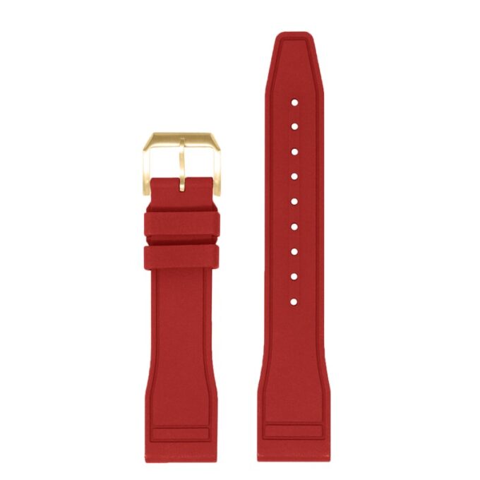 fk18.6.yg Up Red DASSARI Aviator FKM Rubber Pilot Watch Band Strap 20mm 21mm 22mm