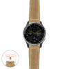 g.d2a.p560a Main Beige StrapsCo DASSARI Salvage Thick Padded Distressed Italian Leather Watch Band Strap with Rose Gold Buckle