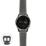 g.d2a.p560a Main Black StrapsCo DASSARI Salvage Thick Padded Distressed Italian Leather Watch Band Strap with Matte Black Buckle
