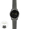 g.d2a.p560a Main Black StrapsCo DASSARI Salvage Thick Padded Distressed Italian Leather Watch Band Strap with Silver Buckle