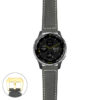 g.d2a.p560a Main Black StrapsCo DASSARI Salvage Thick Padded Distressed Italian Leather Watch Band Strap with Yellow Gold Buckle