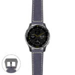 g.d2a.p560a Main Blue StrapsCo DASSARI Salvage Thick Padded Distressed Italian Leather Watch Band Strap with Matte Black Buckle