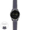 g.d2a.p560a Main Blue StrapsCo DASSARI Salvage Thick Padded Distressed Italian Leather Watch Band Strap with Silver Buckle