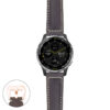 g.d2a.p560a Main Dark Brown StrapsCo DASSARI Salvage Thick Padded Distressed Italian Leather Watch Band Strap with Rose Gold Buckle