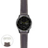 g.d2a.p560a Main Dark Brown StrapsCo DASSARI Salvage Thick Padded Distressed Italian Leather Watch Band Strap with Silver Buckle