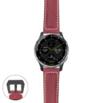 g.d2a.p560a Main Red StrapsCo DASSARI Salvage Thick Padded Distressed Italian Leather Watch Band Strap with Matte Black Buckle