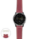 g.d2a.p560a Main Red StrapsCo DASSARI Salvage Thick Padded Distressed Italian Leather Watch Band Strap with Silver Buckle