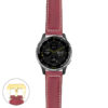 g.d2a.p560a Main Red StrapsCo DASSARI Salvage Thick Padded Distressed Italian Leather Watch Band Strap with Yellow Gold Buckle