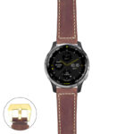 g.d2a.p560a Main Rust StrapsCo DASSARI Salvage Thick Padded Distressed Italian Leather Watch Band Strap with Yellow Gold Buckle