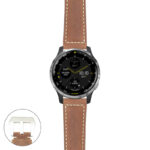 g.d2a.p560a Main Tan StrapsCo DASSARI Salvage Thick Padded Distressed Italian Leather Watch Band Strap with Silver Buckle