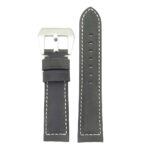 g.d2a.p560a Up Black StrapsCo DASSARI Salvage Thick Padded Distressed Italian Leather Watch Band Strap with Silver Buckle
