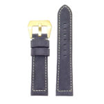 g.d2a.p560a Up Blue StrapsCo DASSARI Salvage Thick Padded Distressed Italian Leather Watch Band Strap with Yellow Gold Buckle
