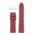 g.d2a.p560a Up Red StrapsCo DASSARI Salvage Thick Padded Distressed Italian Leather Watch Band Strap with Silver Buckle