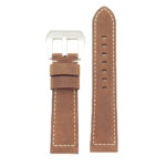 g.d2a.p560a Up Tan StrapsCo DASSARI Salvage Thick Padded Distressed Italian Leather Watch Band Strap with Silver Buckle