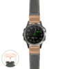 g.d2d.p560a Main Black StrapsCo DASSARI Salvage Thick Padded Distressed Italian Leather Watch Band Strap with Rose Gold Buckle