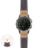 g.d2d.p560a Main Dark Brown StrapsCo DASSARI Salvage Thick Padded Distressed Italian Leather Watch Band Strap with Rose Gold Buckle