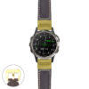 g.d2d.p560a Main Dark Brown StrapsCo DASSARI Salvage Thick Padded Distressed Italian Leather Watch Band Strap with Yellow Gold Buckle