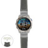 g.d2m1.p560a Main Black StrapsCo DASSARI Salvage Thick Padded Distressed Italian Leather Watch Band Strap with Silver Buckle