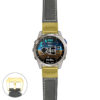 g.d2m1.p560a Main Black StrapsCo DASSARI Salvage Thick Padded Distressed Italian Leather Watch Band Strap with Yellow Gold Buckle