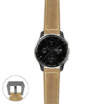 g.dax10.p560a Main Beige StrapsCo DASSARI Salvage Thick Padded Distressed Italian Leather Watch Band Strap with Matte Black Buckle