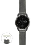 g.dax10.p560a Main Black StrapsCo DASSARI Salvage Thick Padded Distressed Italian Leather Watch Band Strap with Silver Buckle