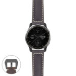 g.dax10.p560a Main Dark Brown StrapsCo DASSARI Salvage Thick Padded Distressed Italian Leather Watch Band Strap with Matte Black Buckle